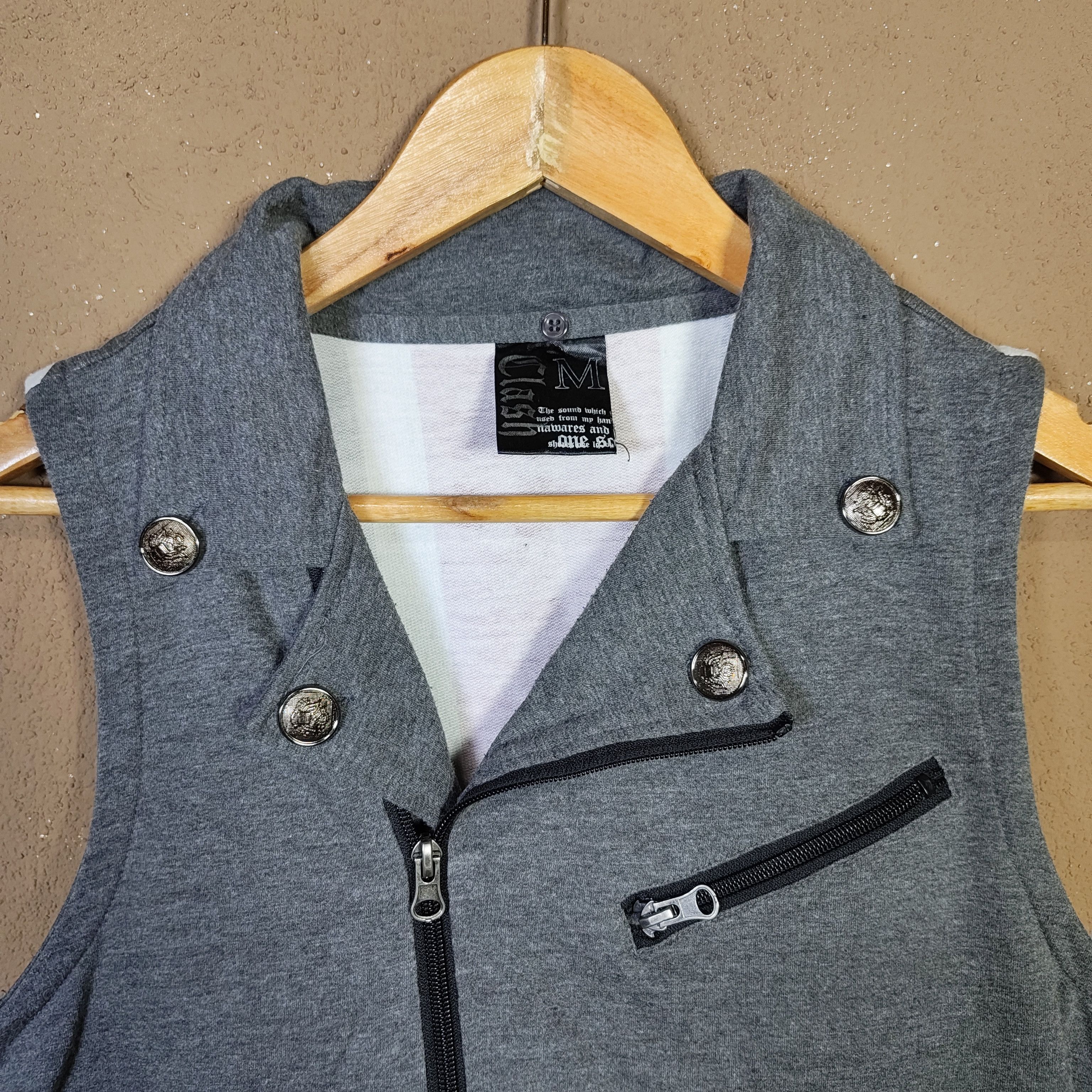 Japanese Brand Y2K Punk Style Asymmetrical Zip Vest Size US XS / EU 42 / 0 - 3 Thumbnail
