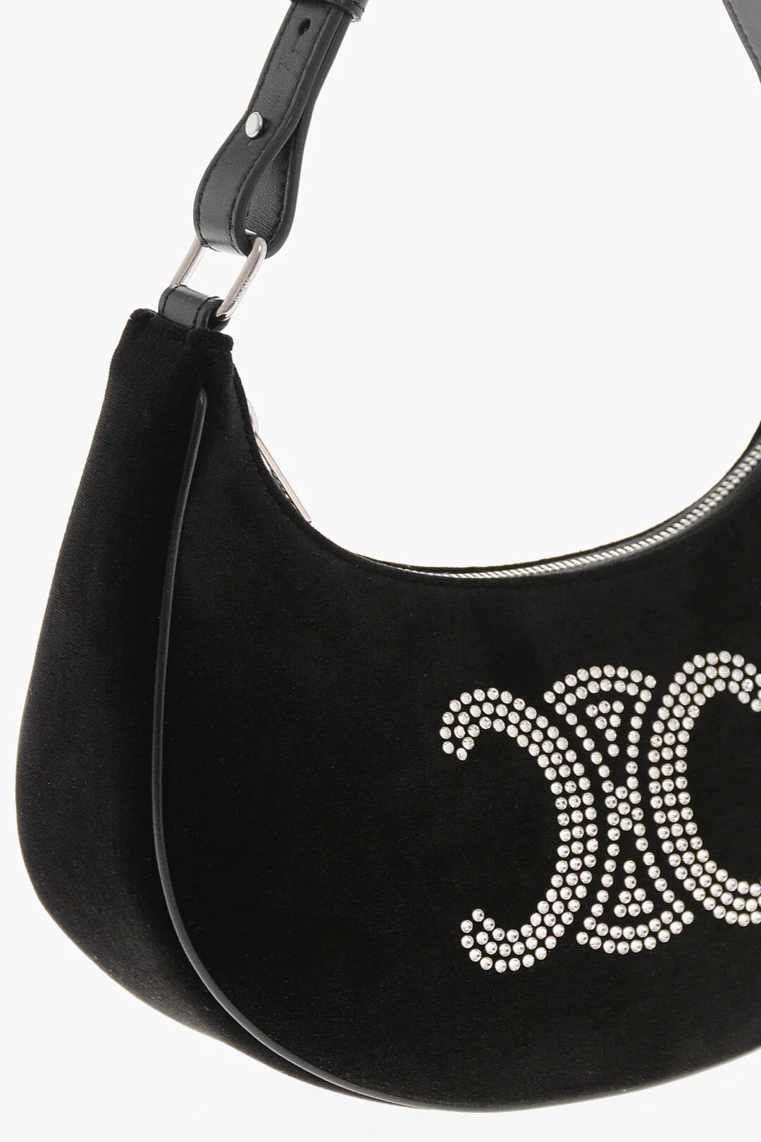 Celine og1mm0326 Size: OS / Velour Hobo Bag in Black Size ONE SIZE - 3 Thumbnail