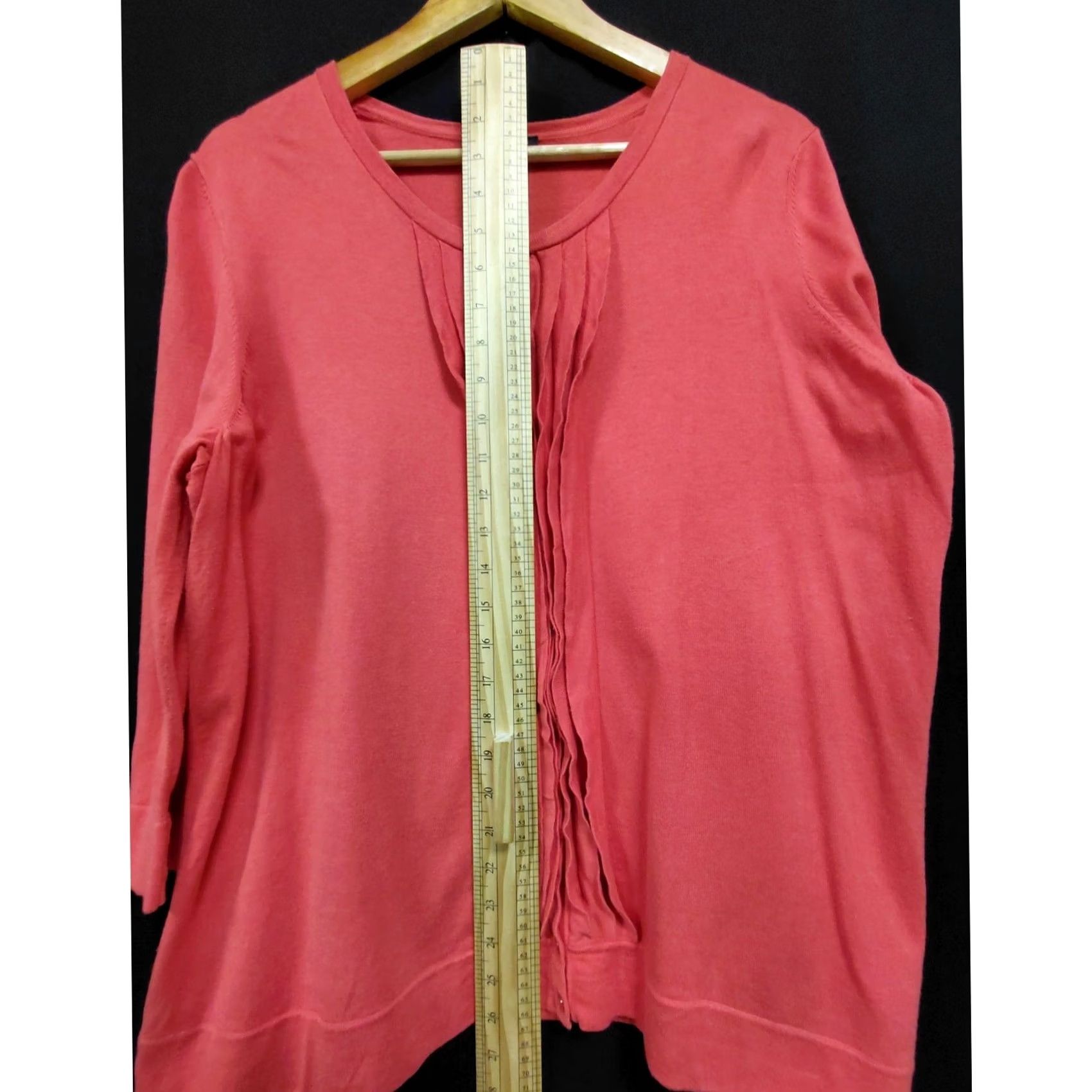 Talbots TALBOTS Woman Coral Cardigan Plus Solid Knit 2X Blouse Womens Cardigan Coral Knit Plus Size 2X Size XXL / US 16-18 / IT 52-54 - 8 Thumbnail