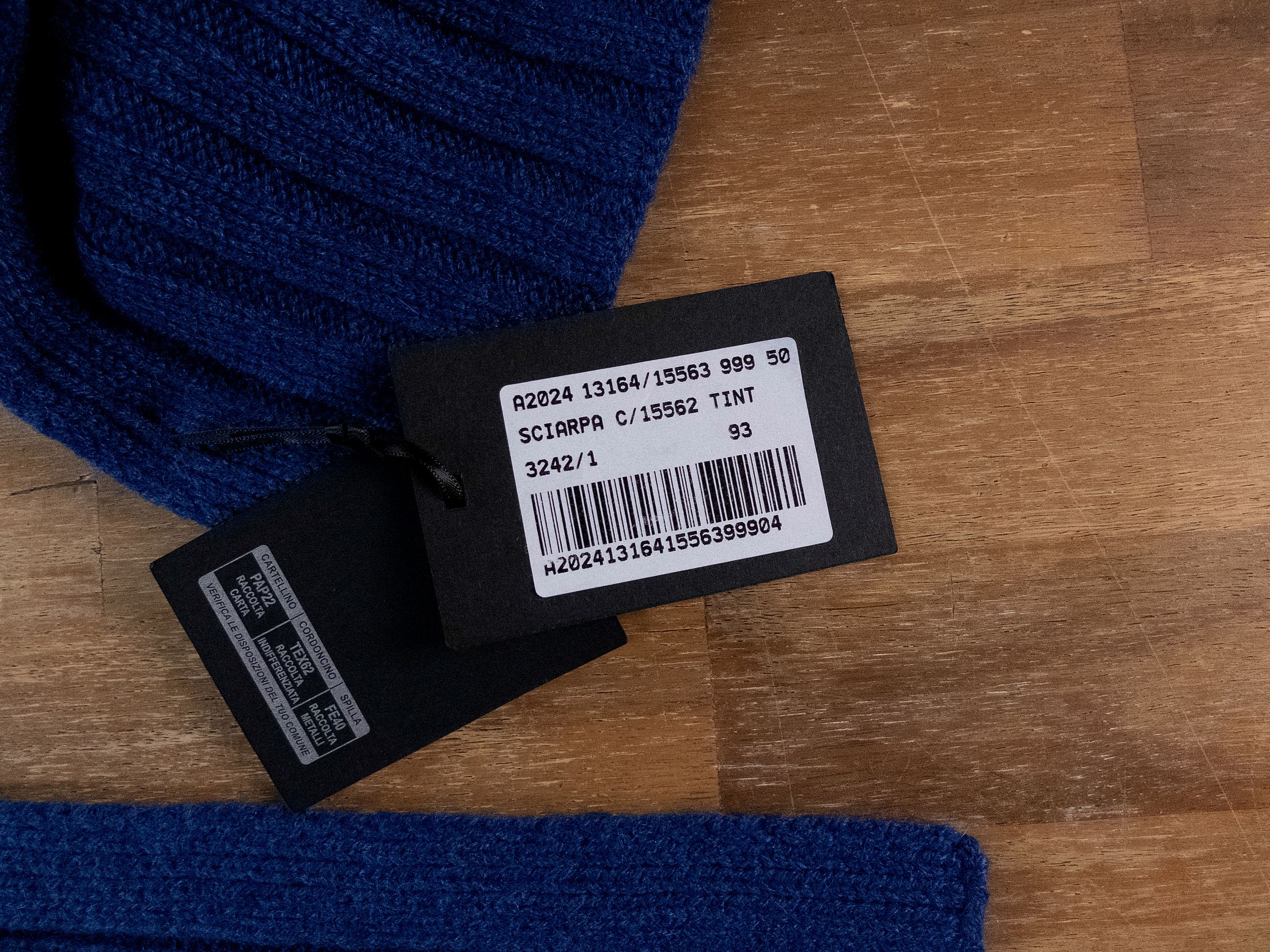 Gran Sasso GRAN SASSO blue ribbed cashmere scarf NWT Size ONE SIZE - 3 Thumbnail