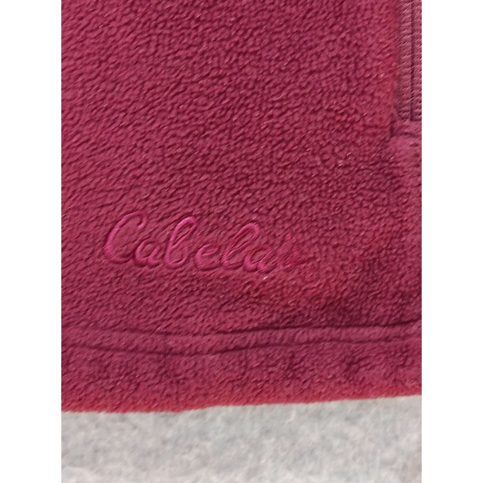 Vintage Cabela's Jacket Women's Sz M Maroon Burgundy Fleece Full Zip Pockets Mock Neck Size M / US 6-8 / IT 42-44 - 4 Thumbnail
