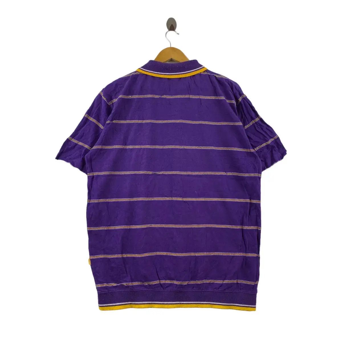 Vintage Vintage OCTOPUS ARMY SHIBUYA Purple Striped Polo Tee Shirt Size US XL / EU 56 / 4 - 3 Thumbnail