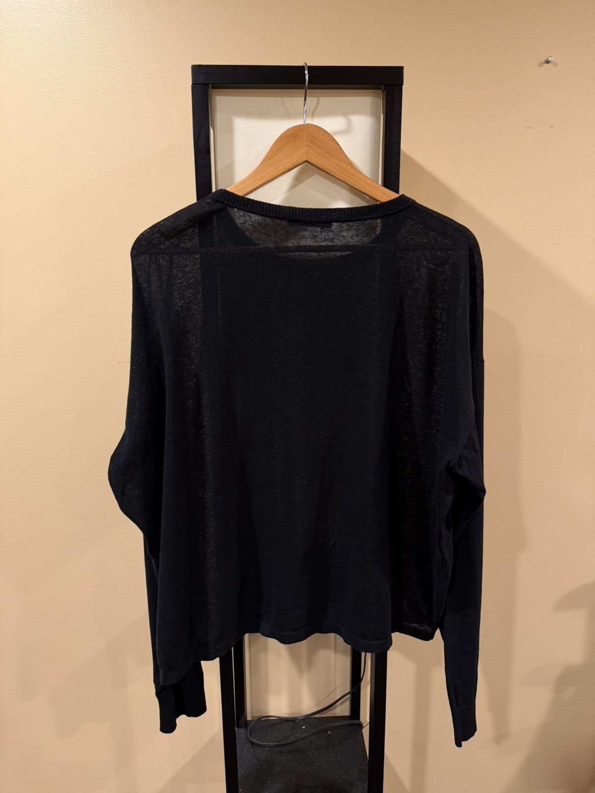 Lemaire Lemaire Boxy Thin Black Round Neck Pullover Sweater Size US XL / EU 56 / 4 - 9 Thumbnail