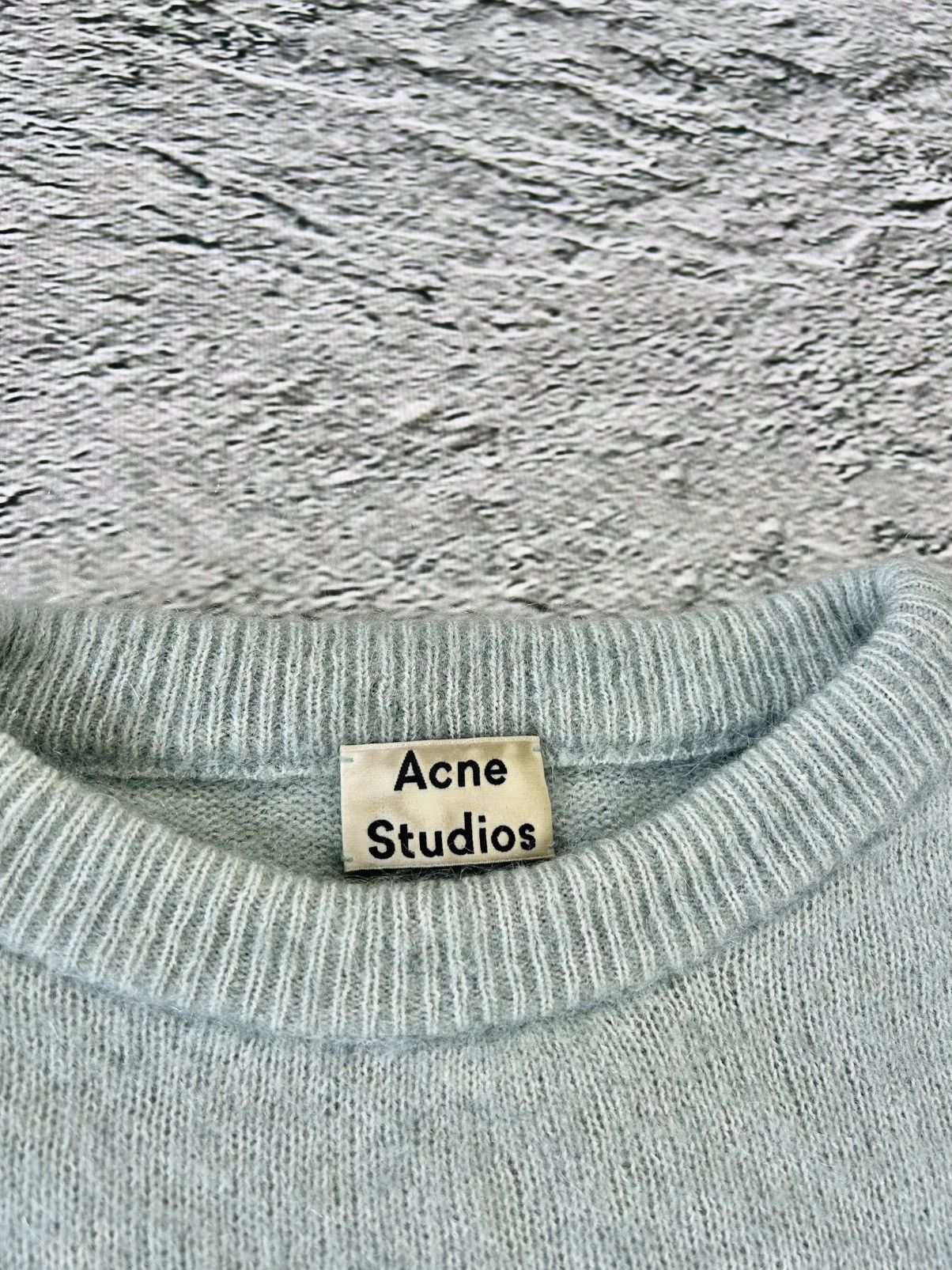 Acne Studios Acne Studios mohair sweater dramatic moh paw15 turquoise Size US M / EU 48-50 / 2 - 2 Thumbnail