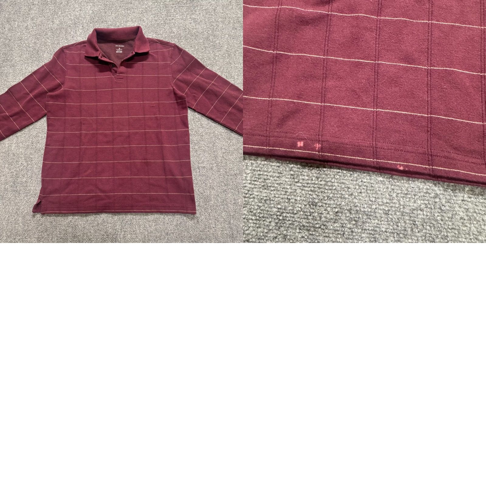 Vintage VINTAGE Van Heusen Polo Shirt Mens S Long-sleeve Maroon 90s Y2K Polo Shirt Mens S Maroon Vintage 90s Y2K Size US S / EU 44-46 / 1 - 8 Thumbnail