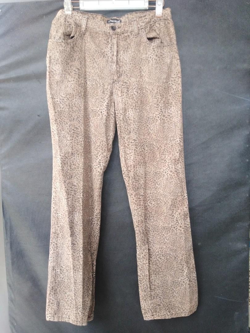 Designer Vitamina Italy Leopard Print Jeans Size US 32 / EU 48 - 1 Thumbnail