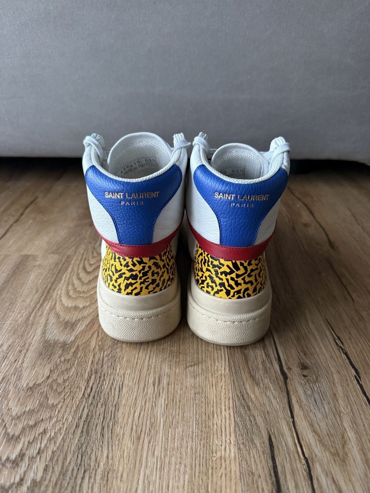 Saint Laurent Paris Saint Laurent Paris SL/24 Mid Top Sneakers – White Leopard Size US 8 / EU 41 - 5 Thumbnail