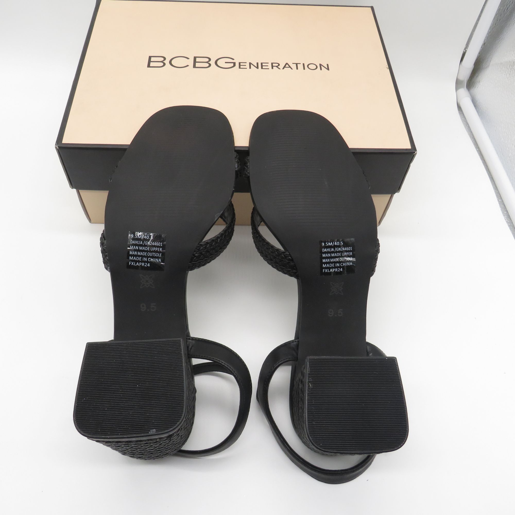 BCBGeneration BCBGeneration Black Strappy Block Heel Sandals Size 9.5 NEW Size US 9.5 / IT 39.5 - 4 Thumbnail