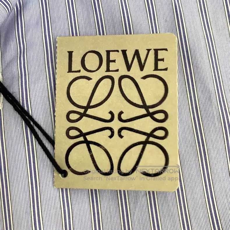 Loewe Loewe size 39 Blue and White Striped Logo Embroidered Colla Size US XXS / EU 40 - 7 Thumbnail