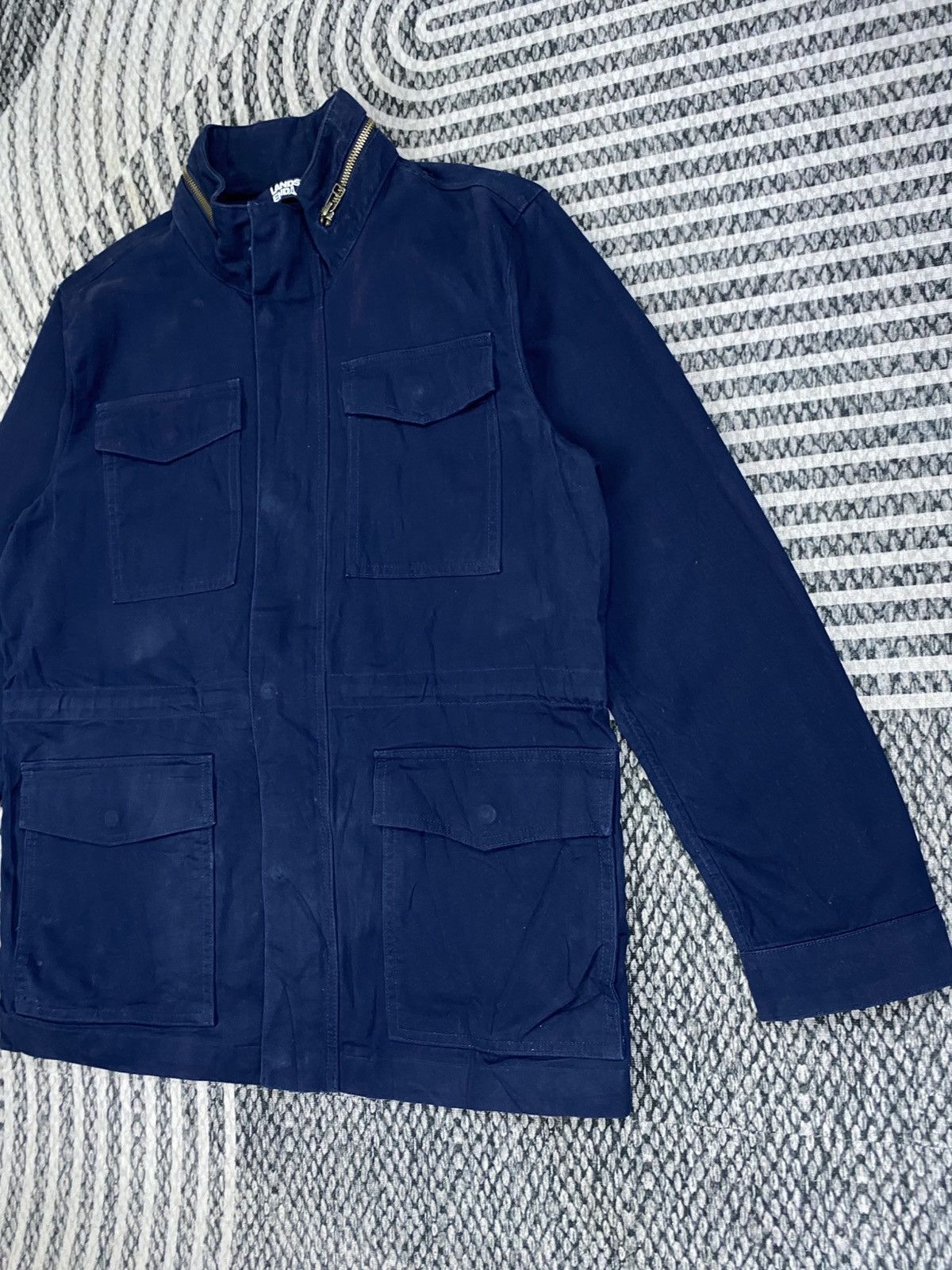 Lands' End Vintage Lands’ End Navy Blue Utility Field Zipper Jacket Size US M / EU 48-50 / 2 - 4 Thumbnail