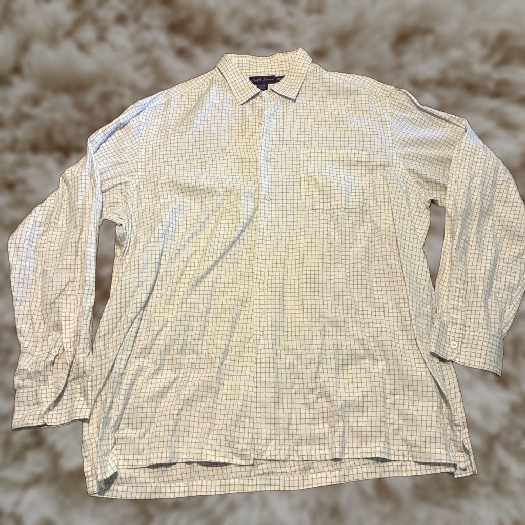 Ralph Lauren Purple Label Dress Shirt Purple/White Large L Mens Shirt