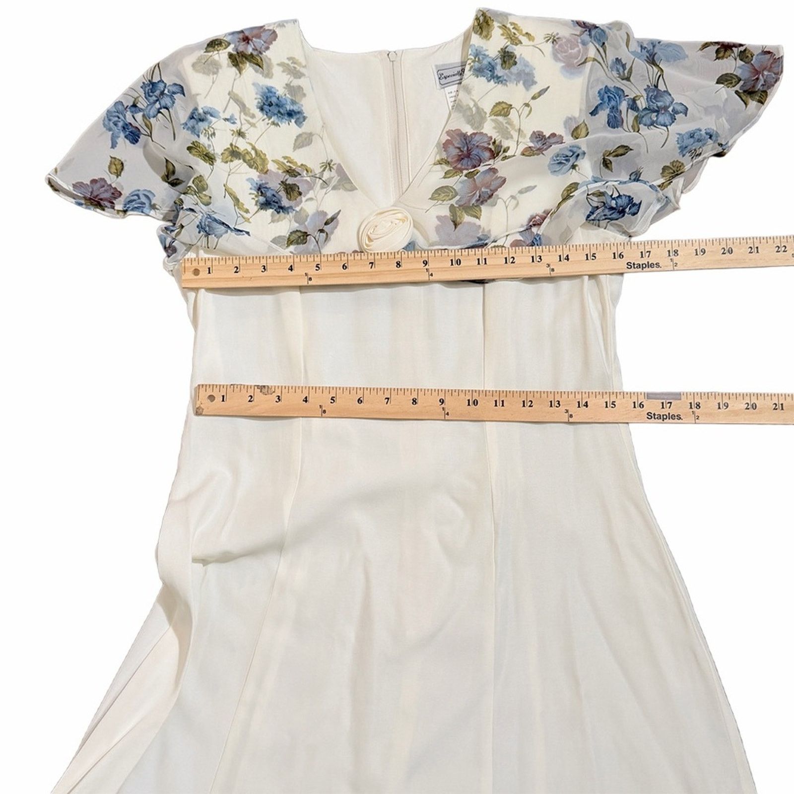Other Vintage wedding midi dress blue ruffle Size S / US 4 / IT 40 - 11 Thumbnail