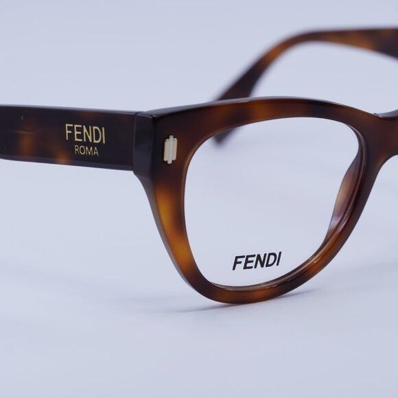Fendi 🕶️ New Fendi FE50086I 053 Eyeglasses - Shiny Havana Frame Size ONE SIZE - 4 Thumbnail