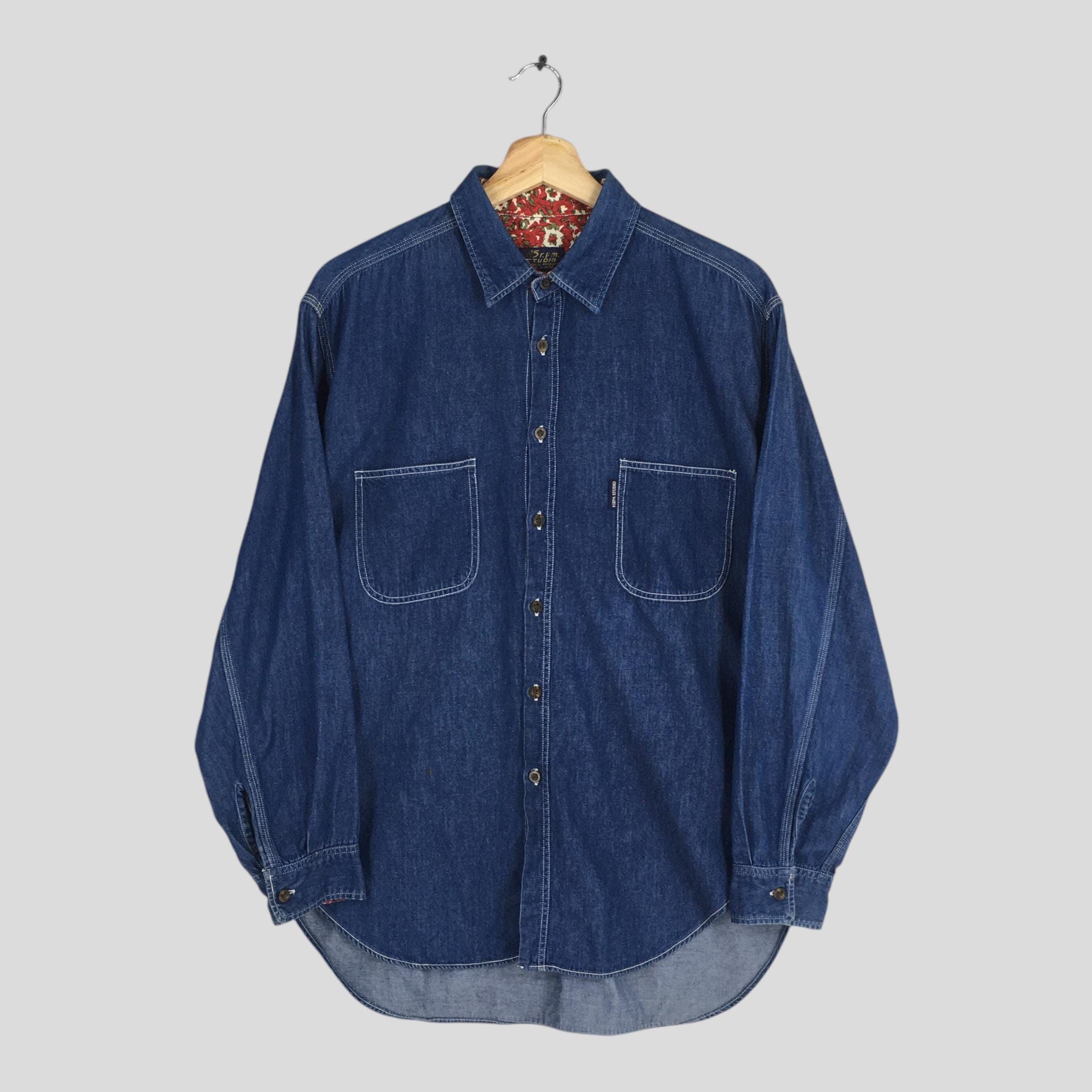 45rpm Vintage 45 RPM Studio Blue Jeans Shirt Large Size US L / EU 52-54 / 3 - 1 Thumbnail