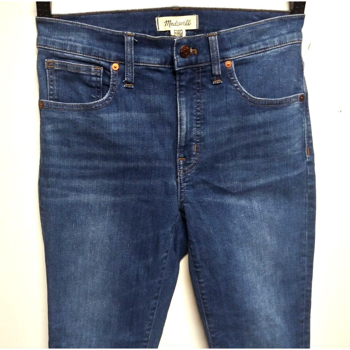 Madewell Madewell Jeans 9" Mid Rise Skinny Crop Sz 27 Medium Wash Den Size 27" / US 4 / IT 40 - 4 Thumbnail