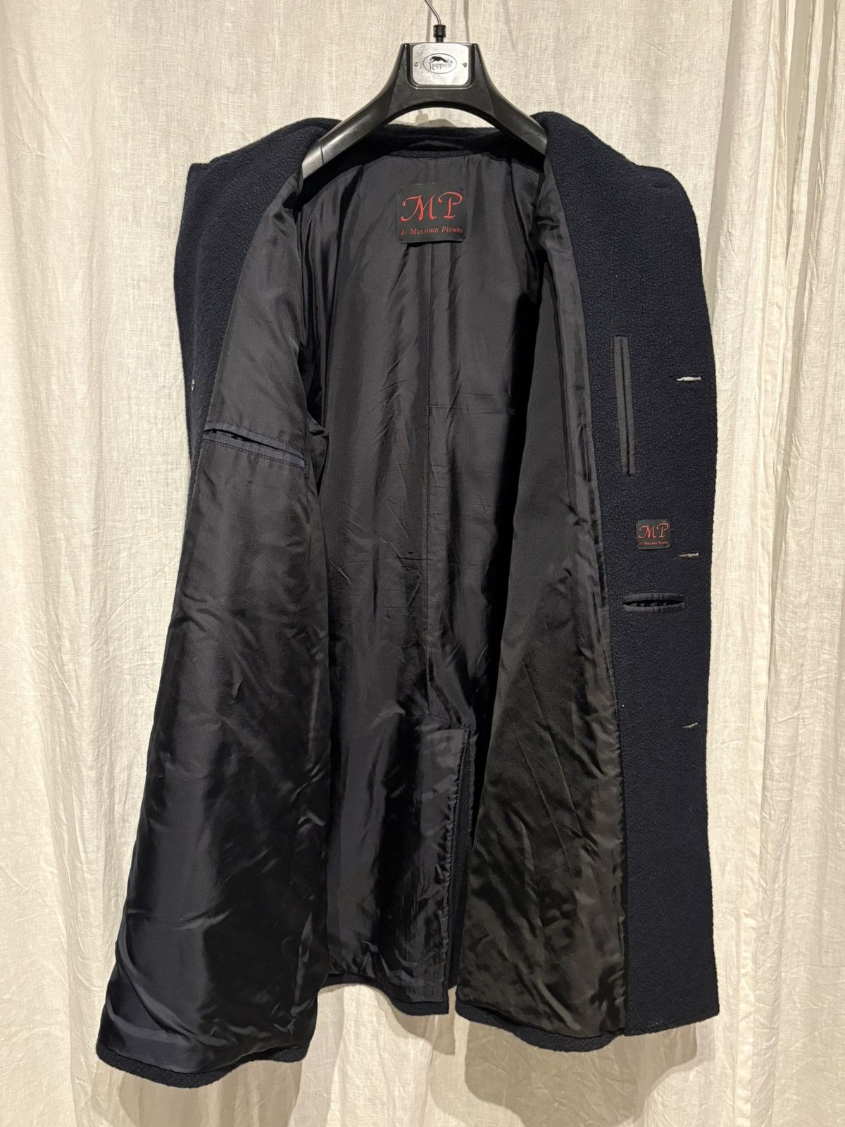 MP Massimo Piombo Massimo Piombo Alpaca navy coat WOOL Size US L / EU 52-54 / 3 - 10 Thumbnail