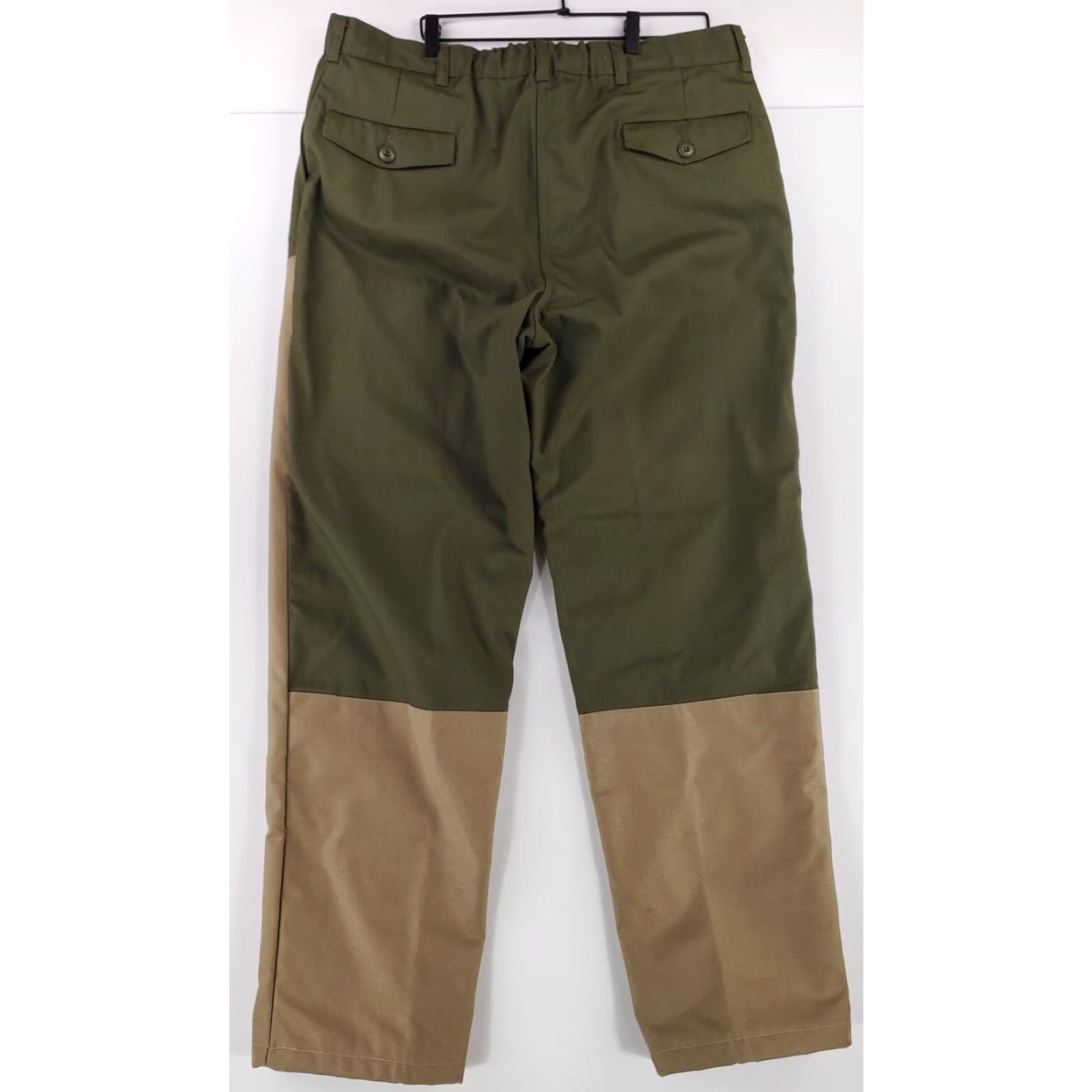 Vintage Cabela's Brush Guard Hunting Pants Green Tan Mens 41 Inseam 34 Regular Size 41/42 Actual 41 x 34 Mens Pants Hunter Hunting Gear Apparel Size US 41 - 2 Thumbnail