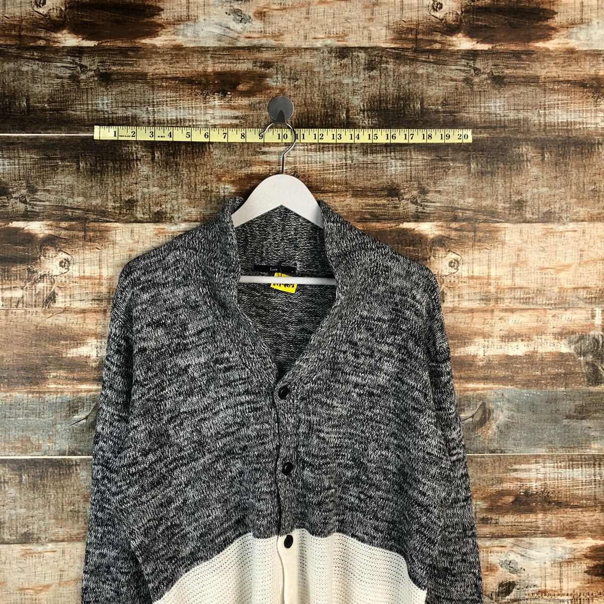 Japanese Brand Lucy Stripe Grey Cardigan Knitwear #A1968 Size US M / EU 48-50 / 2 - 2 Thumbnail