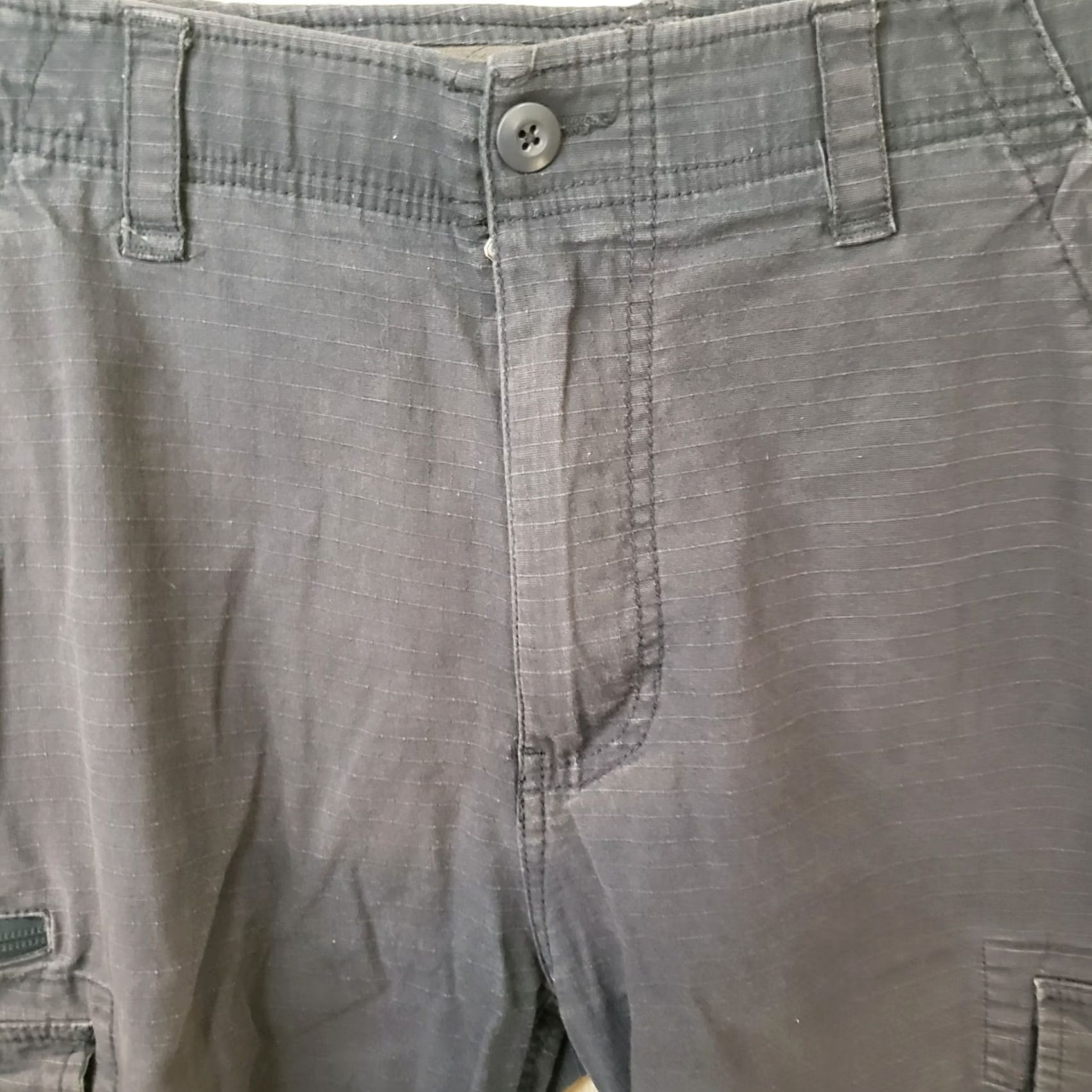 Vintage Wearfirst Mens Cargo Shorts 34 Navy Cotton Stretch Inseam 11" Flat Front Cargo Pocket Casual Spring Summer Regular Mens Size US 34 / EU 50 - 3 Thumbnail