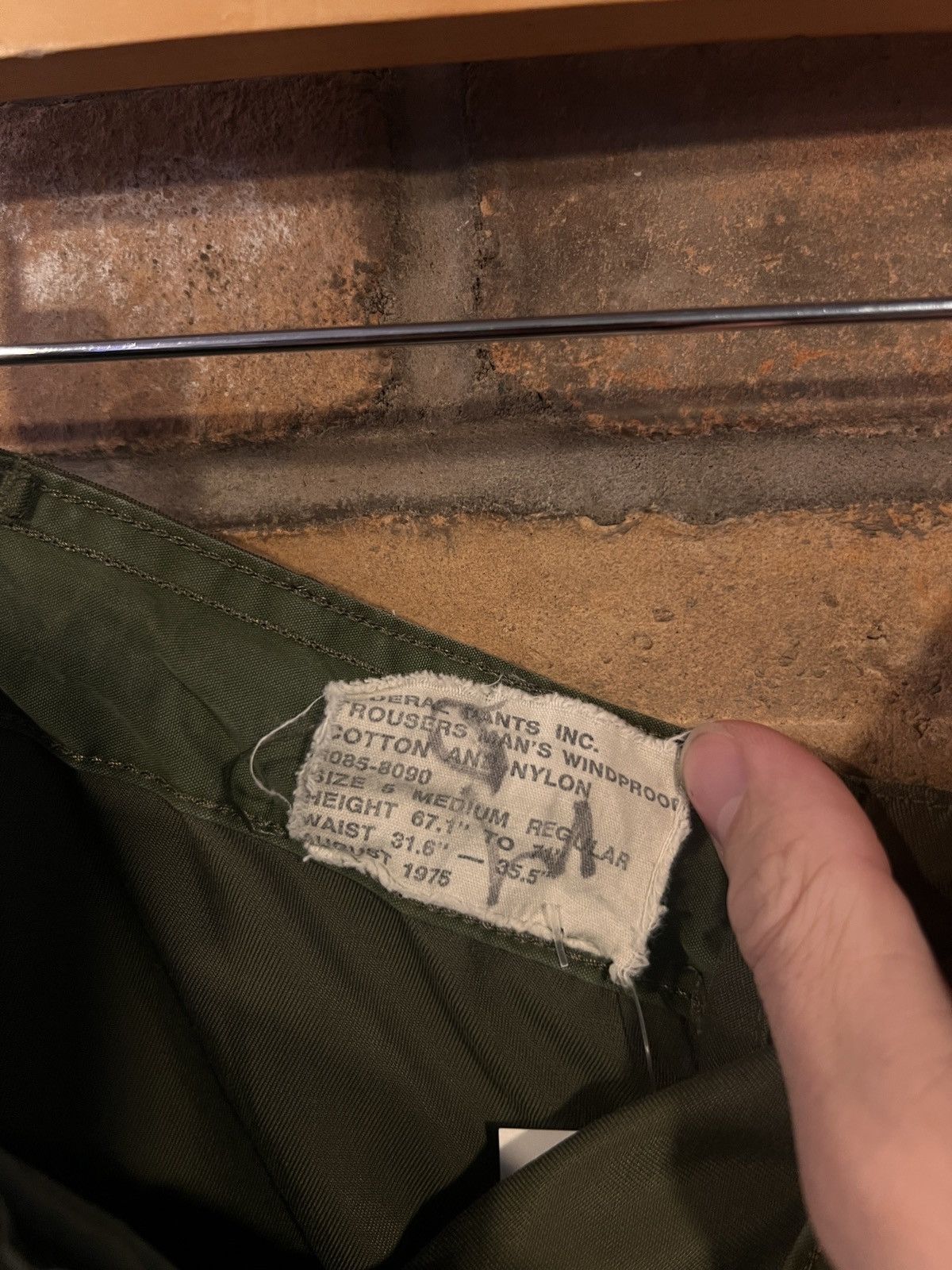 Vintage 1975 USMC Man’s Windproof Trousers Size US 36 / EU 52 - 4 Thumbnail