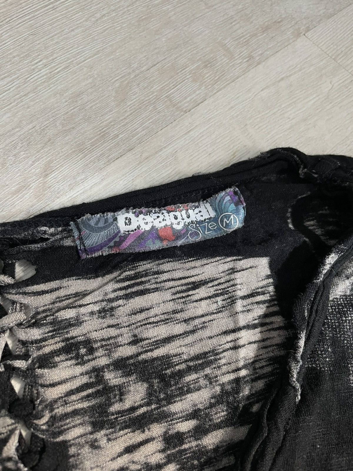 Desigual × If Six Was Nine Vintage Cyber Y2k Desigual Longsleeve Full Print 2000s Grung Size M / US 6-8 / IT 42-44 - 7 Thumbnail