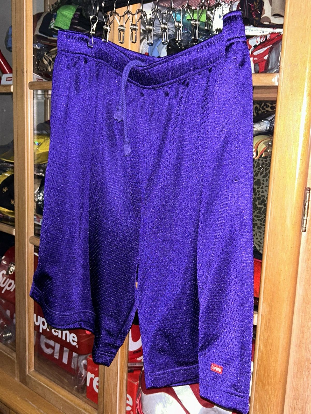 Supreme Supreme Small Box Baggy Mesh Short Purple SS25 Large NEW Size US 34 / EU 50 - 2 Thumbnail