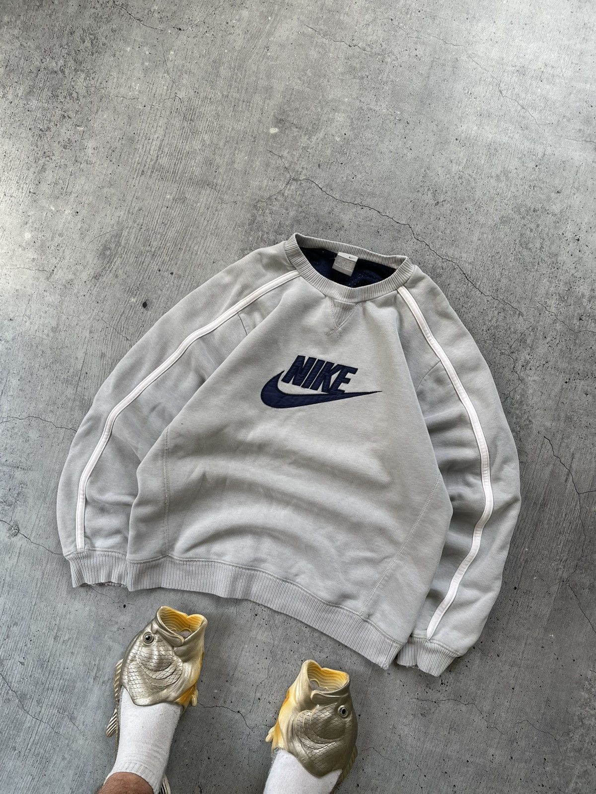 Nike × Vintage Nike Vintage Y2k Big Logo Sweathirt Size US S / EU 44-46 / 1 - 2 Thumbnail