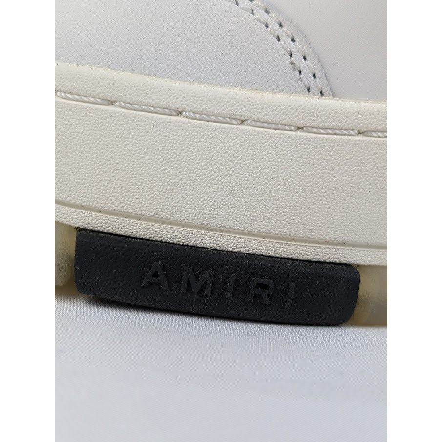 Amiri o1rshd1 Stadium Low Top Sneakers in White/Black Size US 10 / EU 43 - 7 Thumbnail