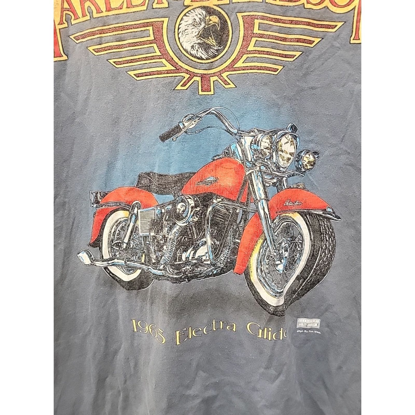 Harley Davidson VINTAGE Harley-Davidson Shirt Mens L Black 1990s Distressed Graphic Made In USA Size US L / EU 52-54 / 3 - 2 Thumbnail
