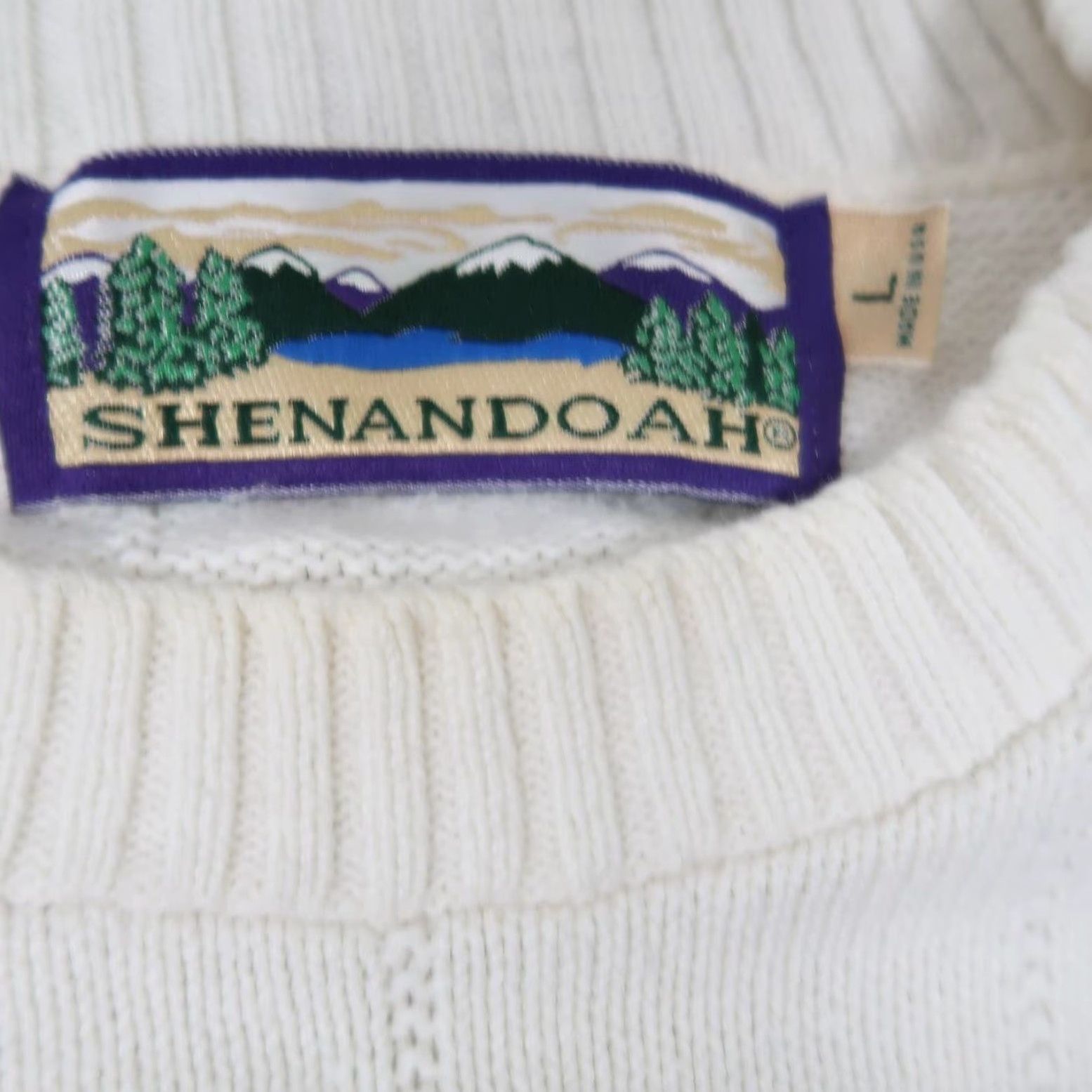 Vintage VINTAGE Shenandoah cream knit golfer embroidered sweater Mens L Size US L / EU 52-54 / 3 - 4 Thumbnail