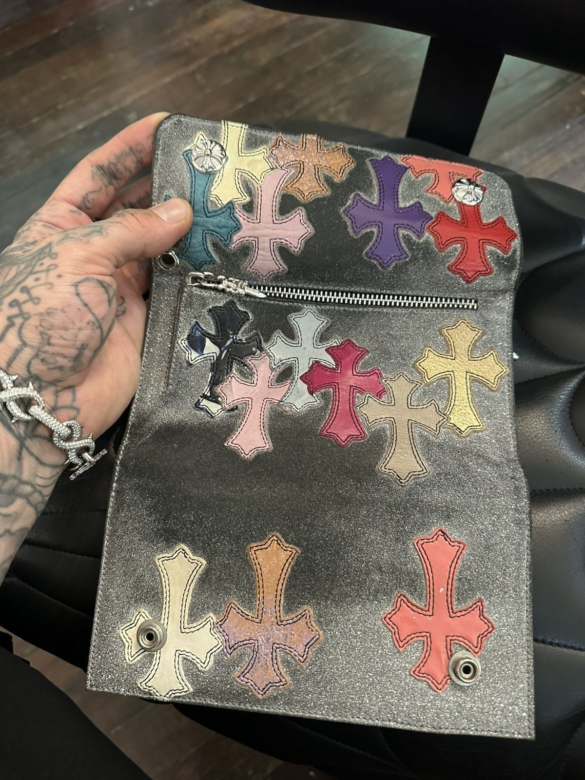 Chrome Hearts Chrome Hearts 1/1 GLITTER CROSS PATCH WALLET Size ONE SIZE - 11 Thumbnail