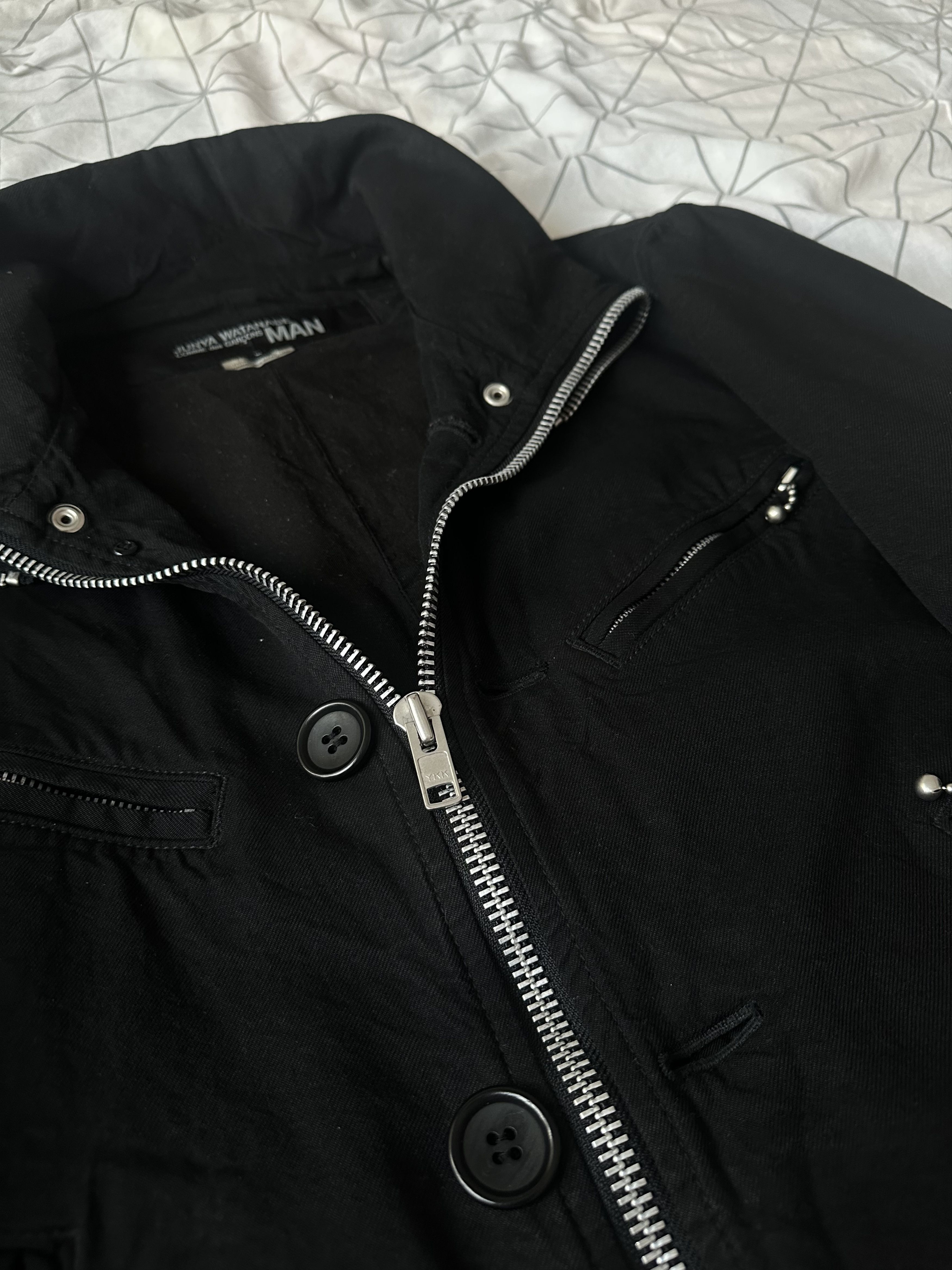 Junya Watanabe F/W07 Junya Watanabe Comme Des Garcons Runway Zip Black Coat Size US L / EU 52-54 / 3 - 6 Thumbnail