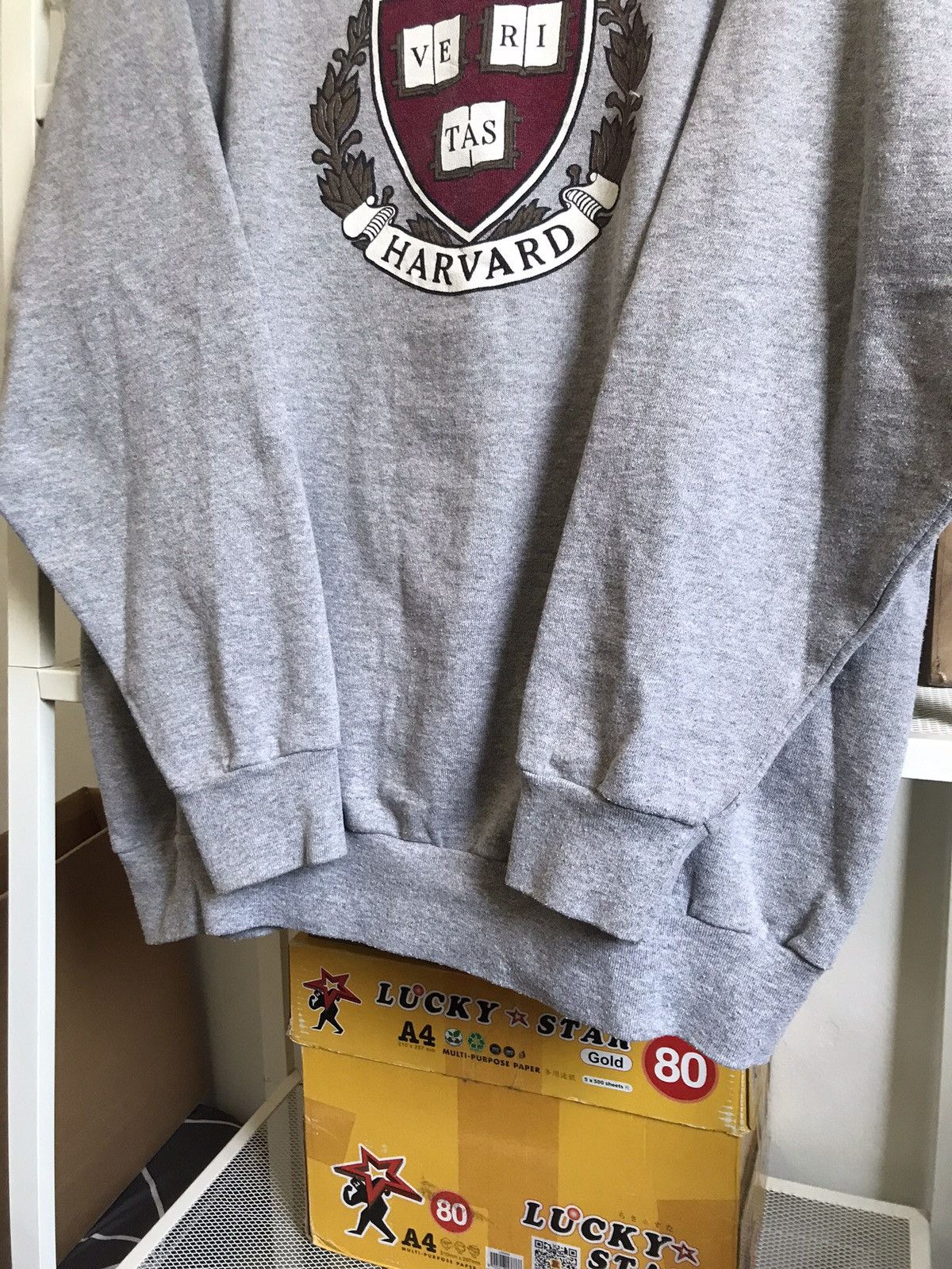 Vintage STEAL🔥 VINTAGE HARVARD Boxy Sweatshirt 🔥 Size XL / US 12-14 / IT 48-50 - 8 Thumbnail