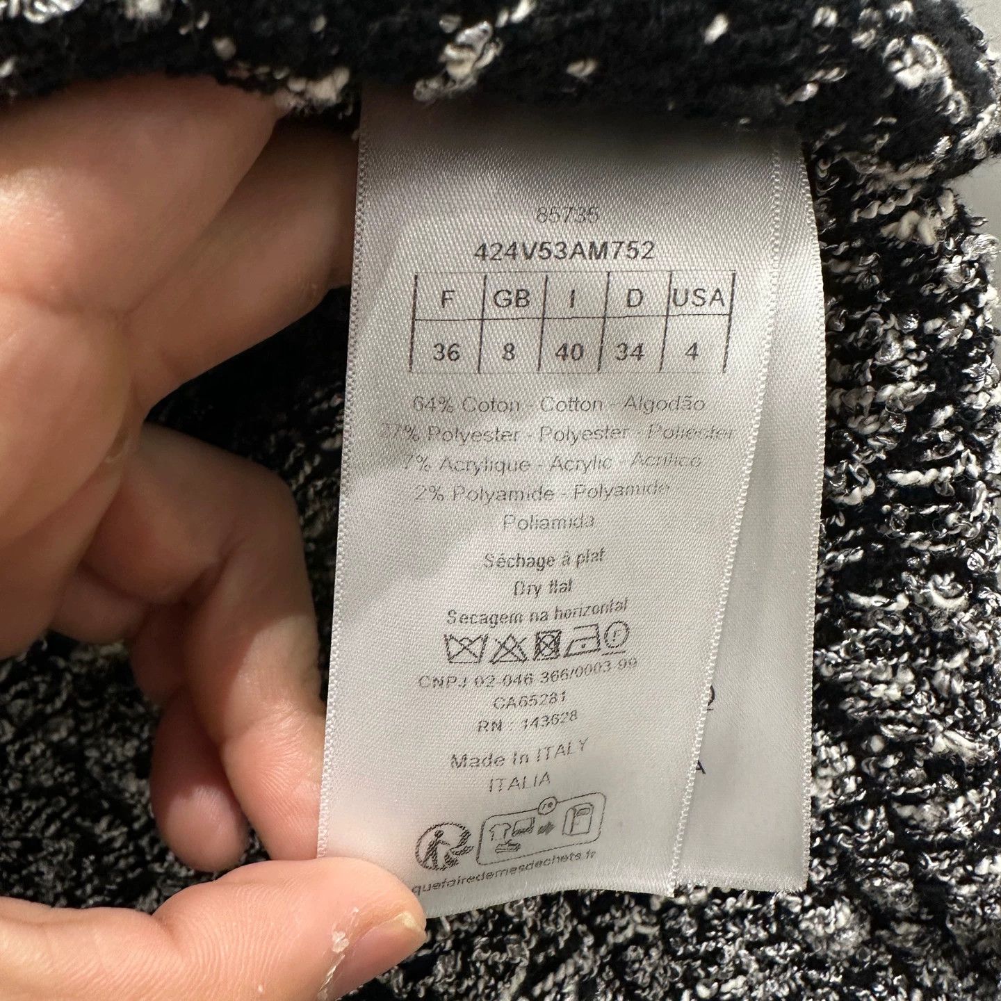 Christian Dior Monsieur Dior feb271 tweed houndstooth jacket 36 Size XS / US 0-2 / IT 36-38 - 4 Thumbnail