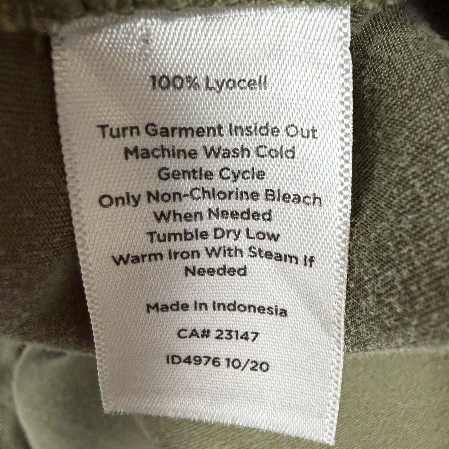 Talbots Talbots Blouse Women Large Green Collared Roll Tab Sleeve Coastal Earthy Minimalist Size L / US 10 / IT 46 - 6 Thumbnail