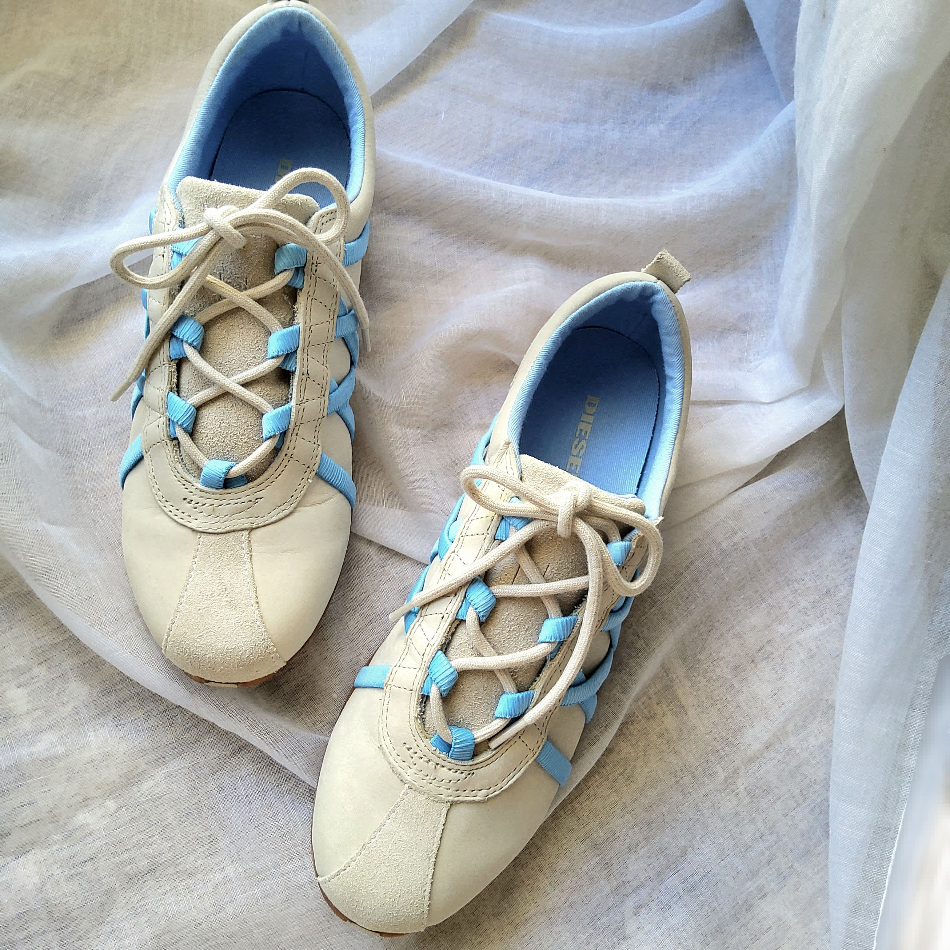 Diesel Diesel rare vintage y2k deadstock tech rave leather sneakers Size US 7.5 / IT 37.5 - 4 Thumbnail