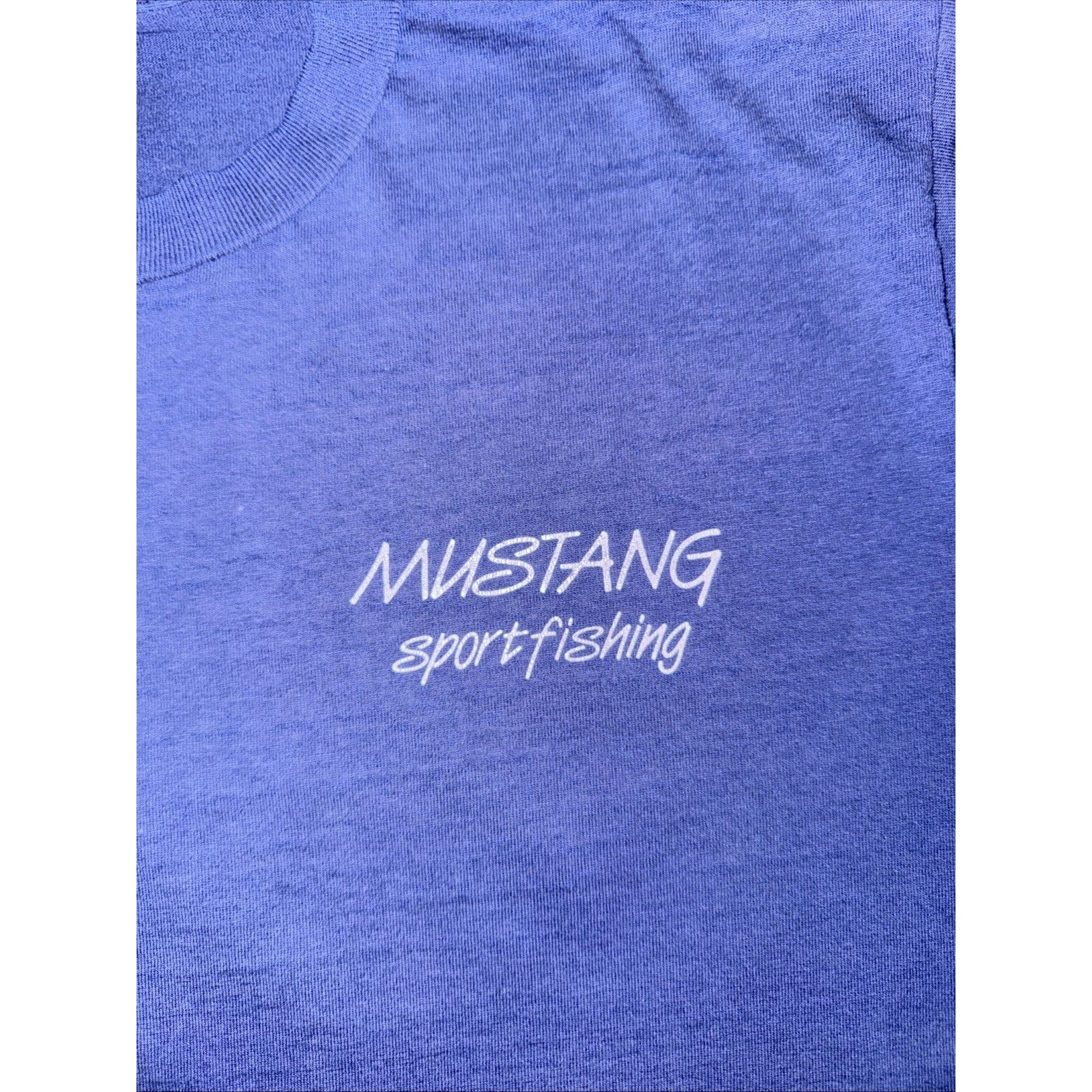 Vintage Vintage Oneita Single Stitch T-Shirt Blue XL Fishing USA Size US XL / EU 56 / 4 - 5 Thumbnail