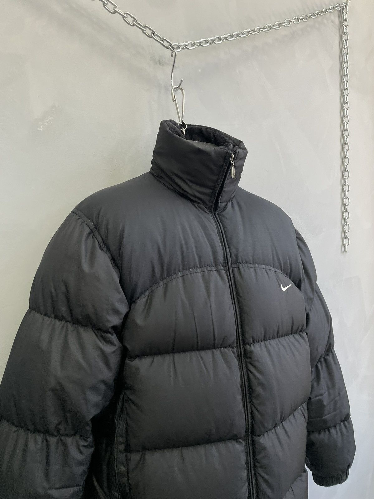 Nike Nike black puffer jacket swoosh logo y2k hype style Size US S / EU 44-46 / 1 - 4 Thumbnail