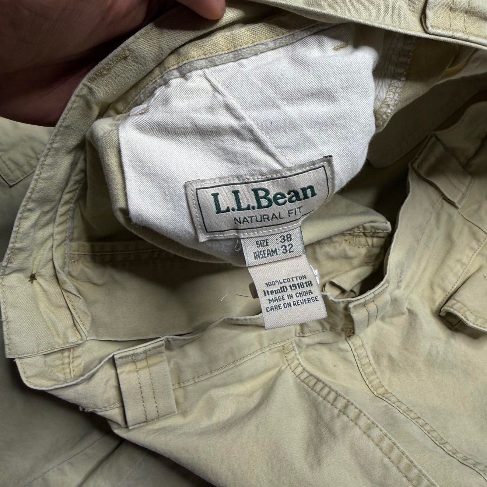 L.L. Bean L.L. Bean Natural Fit Cargo Pants Size 38x32 Tan Size US 38 / EU 54 - 3 Thumbnail