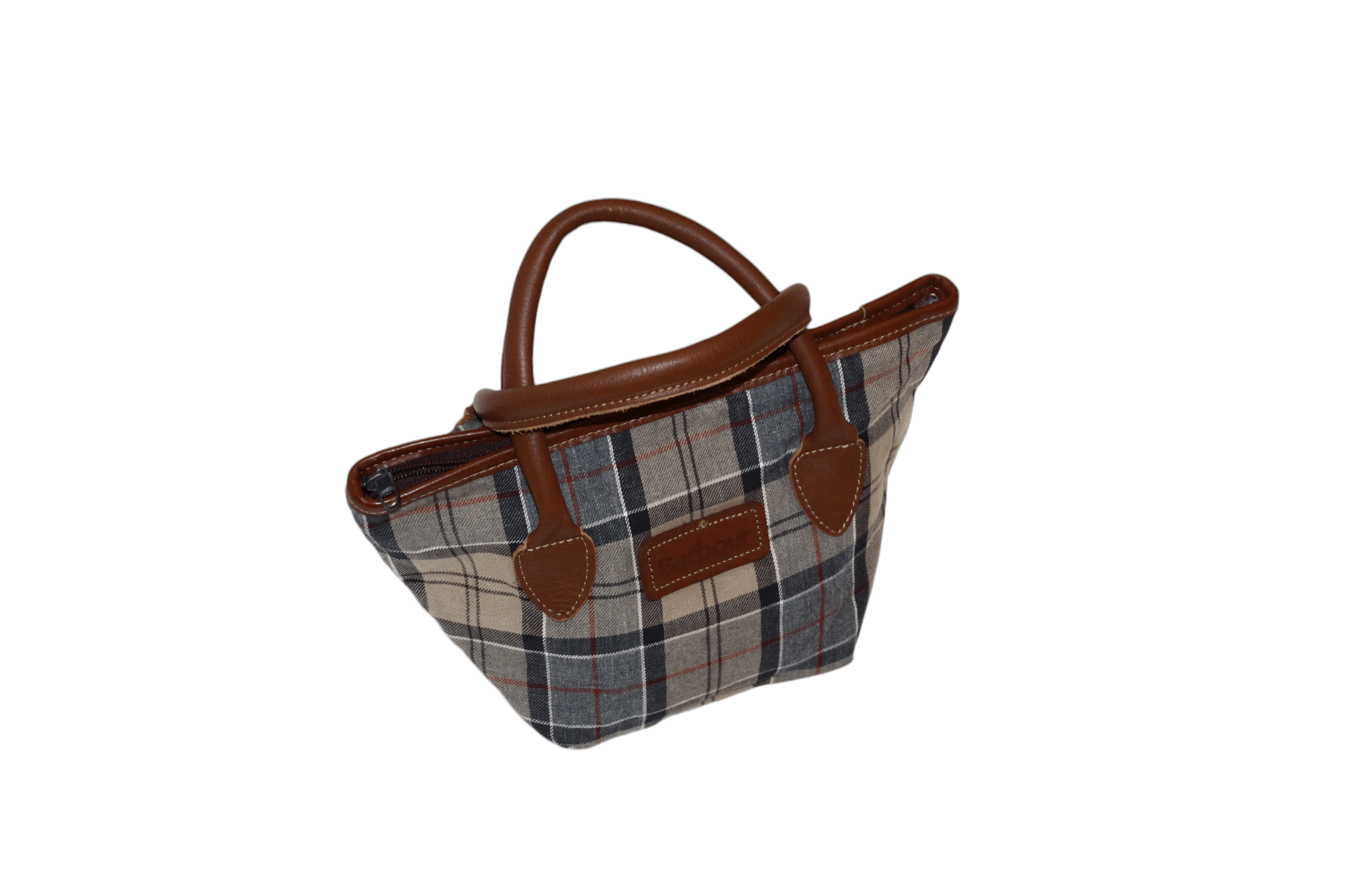Barbour VTG Barbour Tartan Cartridge Tote Canvas Mini Handbag Size ONE SIZE - 3 Thumbnail