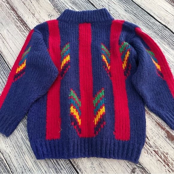 Vintage Vintage 80’s Wool Blend Funky Knit Sweater Size M / US 6-8 / IT 42-44 - 4 Thumbnail