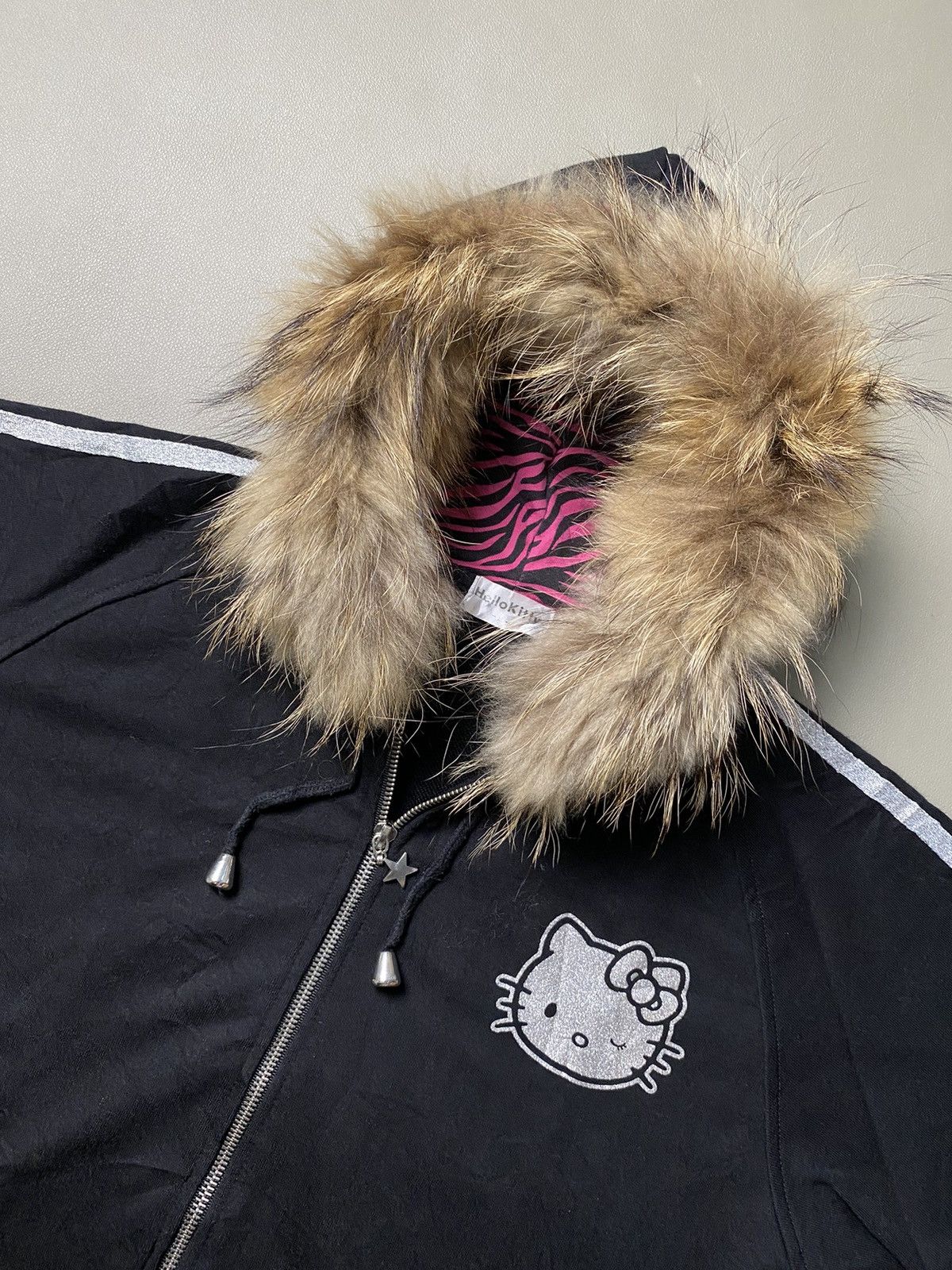 Hysteric Glamour × If Six Was Nine × Japanese Brand Hello Kitty Faux Fur Hoodie Half Sleeve Size US L / EU 52-54 / 3 - 3 Thumbnail