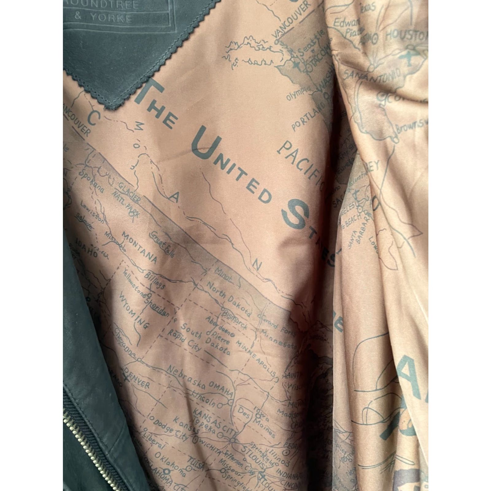 Roundtree & Yorke VINTAGE Roundtree & Yorke Leather Bomber Coat Mens XL Size US XL / EU 56 / 4 - 7 Thumbnail