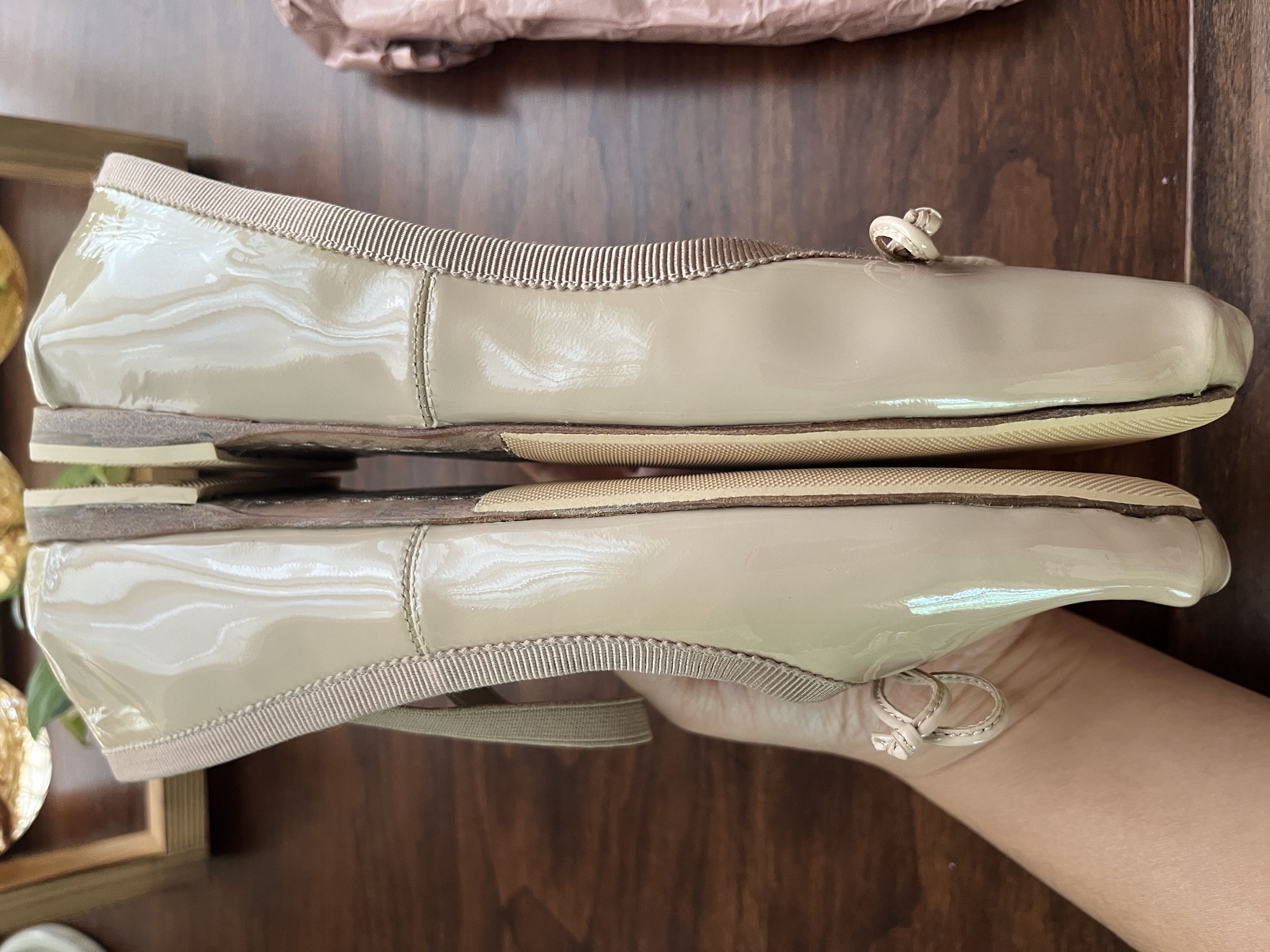 Miu Miu Miu Miu ballet flats patent leather beige size 35 Size US 5 / IT 35 - 6 Thumbnail