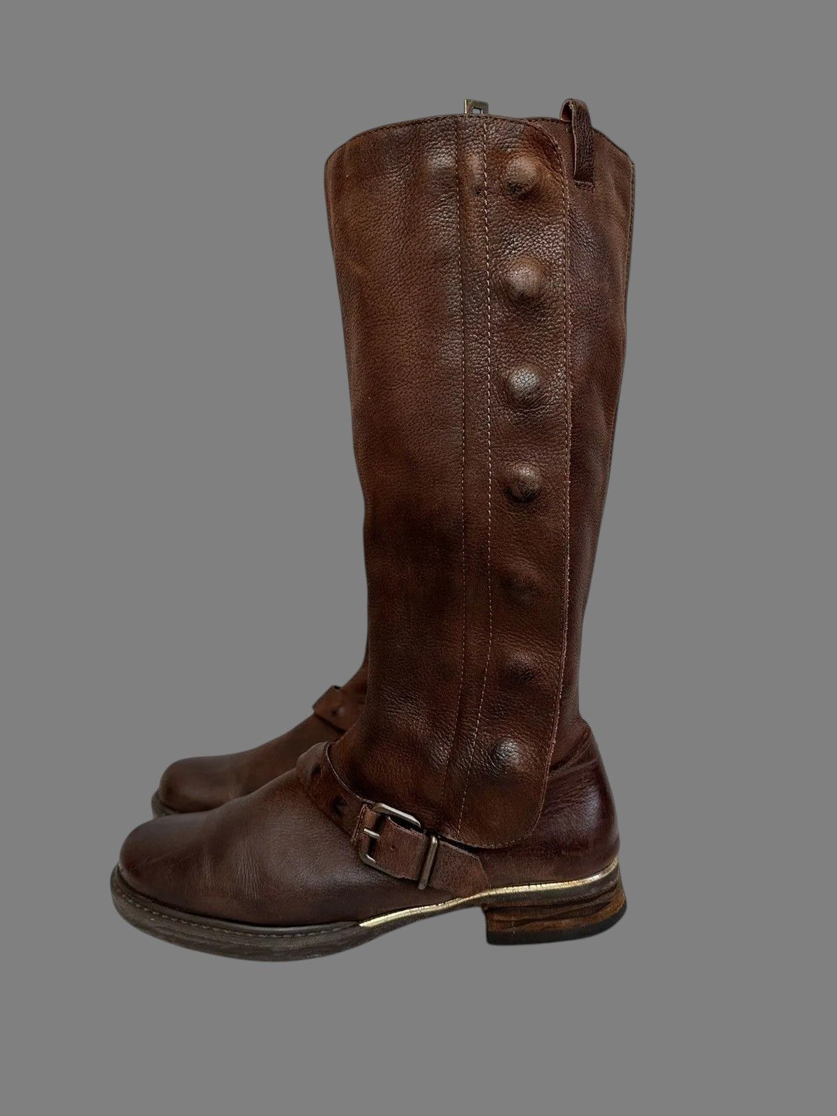 Dirk Bikkembergs Rick Owens Inspired AS98 Vintage Leather High Ankle Boots Size US 8 / IT 38 - 3 Thumbnail