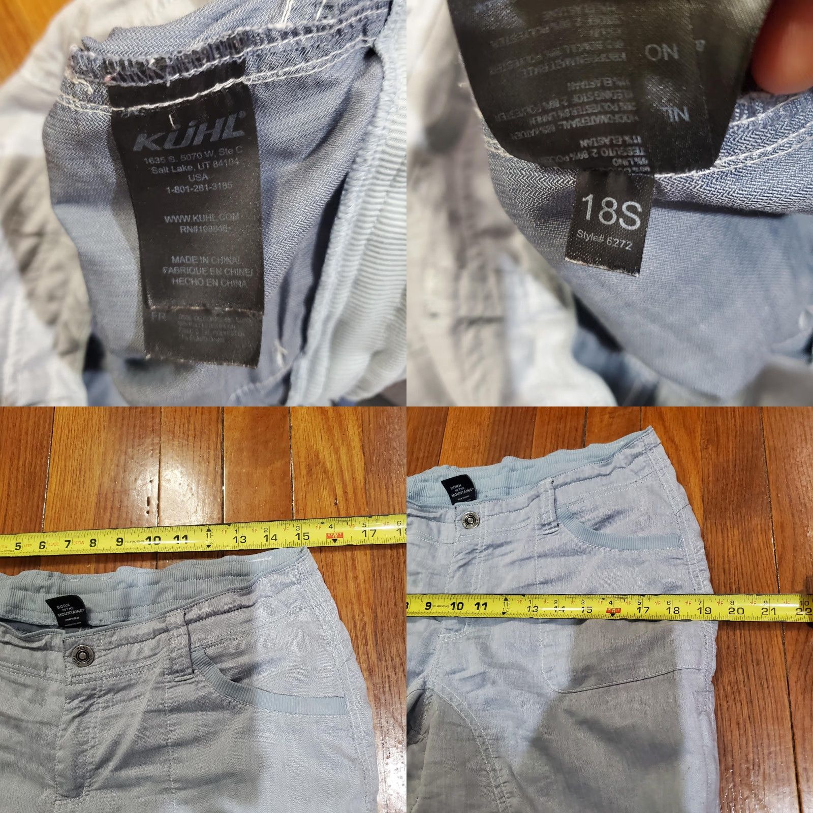 Vintage Kuhl Pants Womens 12 Blue Stretch Chino Elastic Waist Casual Style 6272 Size 34" / US 12 / IT 48 - 8 Thumbnail