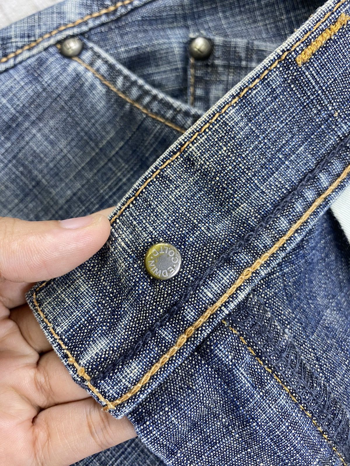 Edwin × Le Grande Bleu (L.G.B.) × Vintage Vintage Edwin E- Function Curve Distressed Denim Pants Size US 28 / EU 44 - 14 Thumbnail