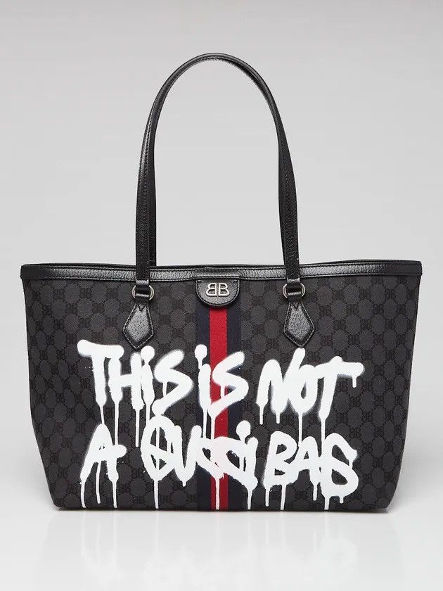 Balenciaga The Hacker Project Graffiti Medium Ophidia Tote Bag Size ONE SIZE - 1 Thumbnail
