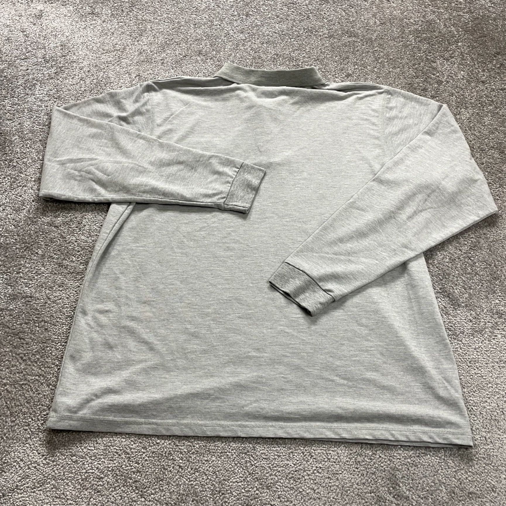 Vintage Moheen Cool Dri Polo Shirt Mens 2XL Gray Long Sleeve Collared Casual Pocket Top Size US XXL / EU 58 / 5 - 2 Thumbnail
