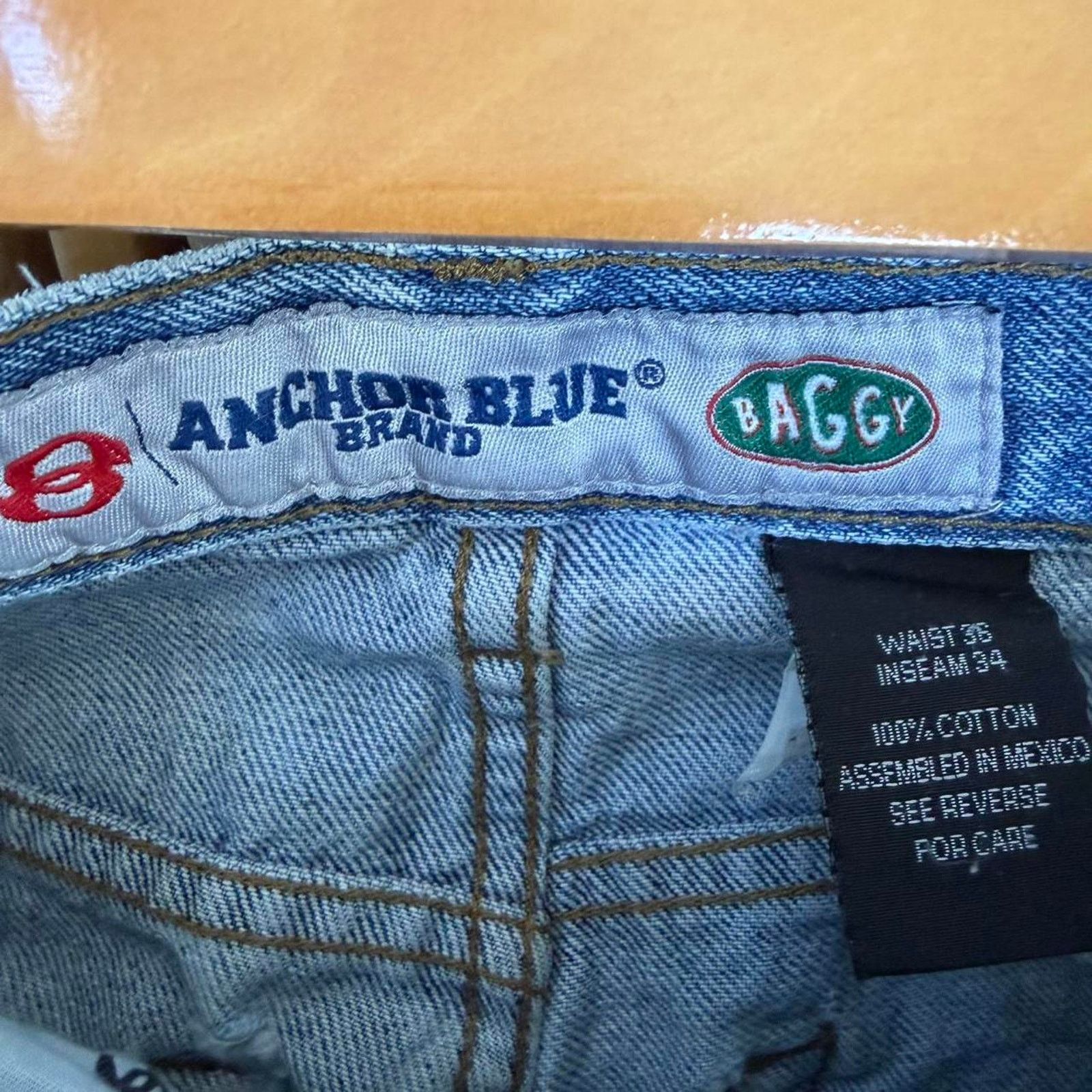 Anchor Blue Vintage 90s Anchor Blue Baggy Denim Jeans With Perfect Wear Size US 36 / EU 52 - 5 Thumbnail